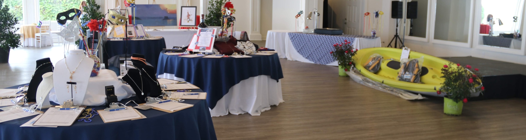 A photo of tables at The Clagett Fundraiser in 2016