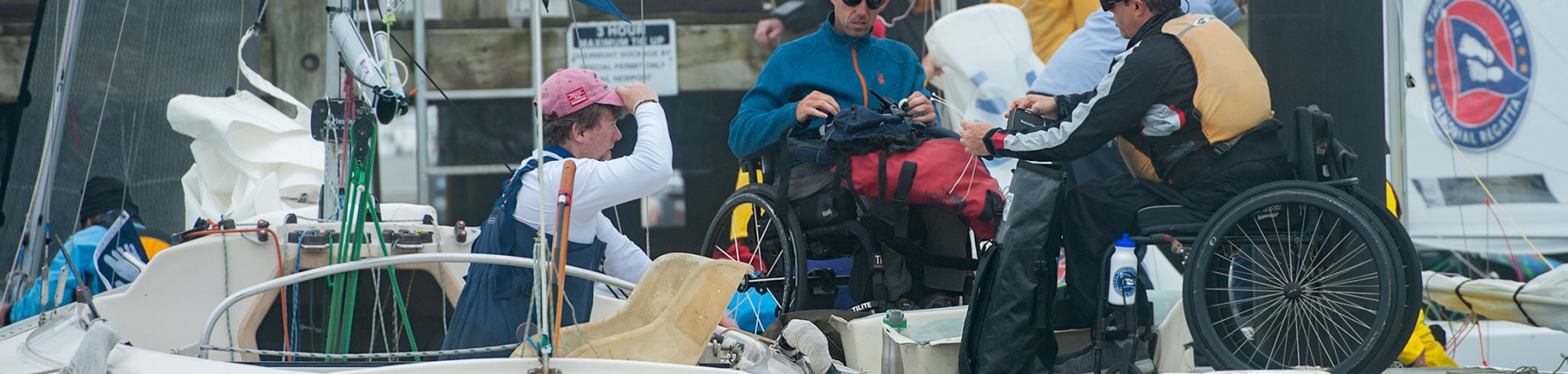 Sonar skipper Dave Whalen sails upwind with Spencer Raggio