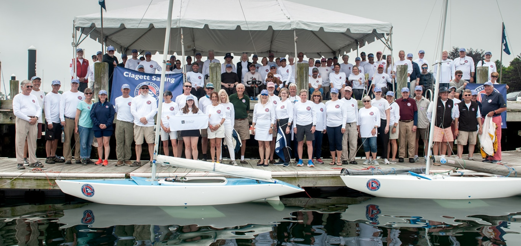 A group of Clagett Athletes at the awards ceremony in 2018