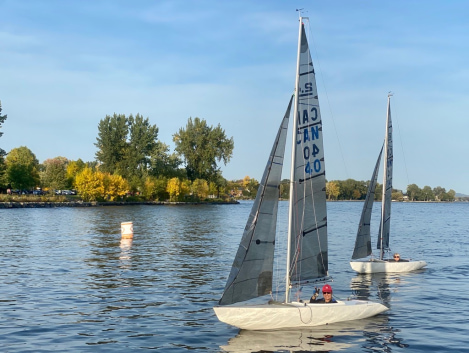 Erick and Paula sailing their 2.4mRs